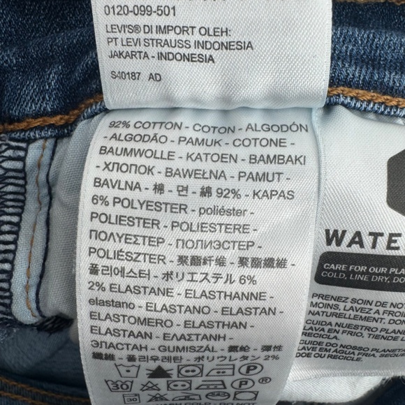 Levis Jeans Women 25 Blue Wedgie Straight Button Fly Distressed Stretch Denim - Picture 8 of 13